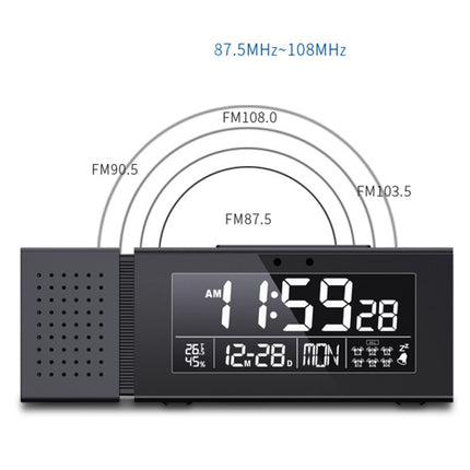 TS-P30 Multifunctional Night Light Alarm Digital Clock with FM Radio & Temperature / Humidity Display & IR Sensor Function, White, Green, Blue, Black, Pink