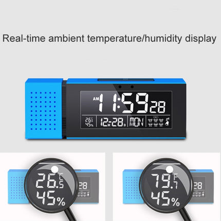 TS-P30 Multifunctional Night Light Alarm Digital Clock with FM Radio & Temperature / Humidity Display & IR Sensor Function, White, Green, Blue, Black, Pink