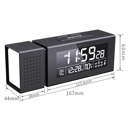 TS-P30 Multifunctional Night Light Alarm Digital Clock with FM Radio & Temperature / Humidity Display & IR Sensor Function, White, Green, Blue, Black, Pink