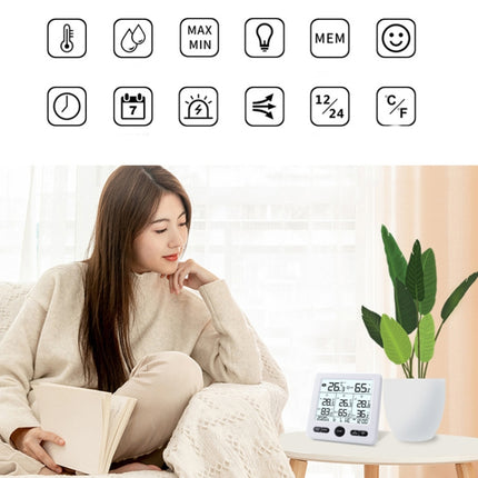 Three Dragged Multi-Function Wireless Thermometer And Hygrometer Indoor And Outdoor High-Precision Thermometer With Color Alarm