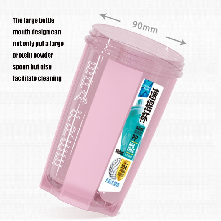 TC-1801 Milkshake Cup Plastic Fitness Sports Water Cup Shaking Cup, Pink, Beige