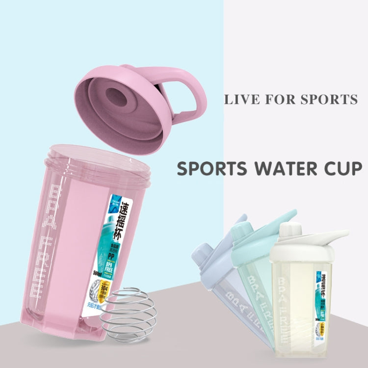 TC-1801 Milkshake Cup Plastic Fitness Sports Water Cup Shaking Cup, Pink, Beige