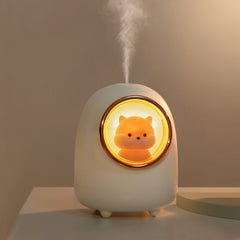 Cartoon Space Capsule Car Portable Cute Pet Desktop Humidifier, M08 USB Charging Type, M08 Battery Type