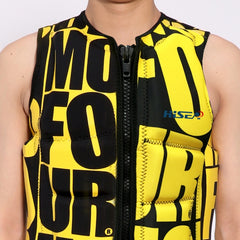 HiSEA L001 Letter Printing Super Elastic Buoyancy Surf Vest Professional Life Jacket