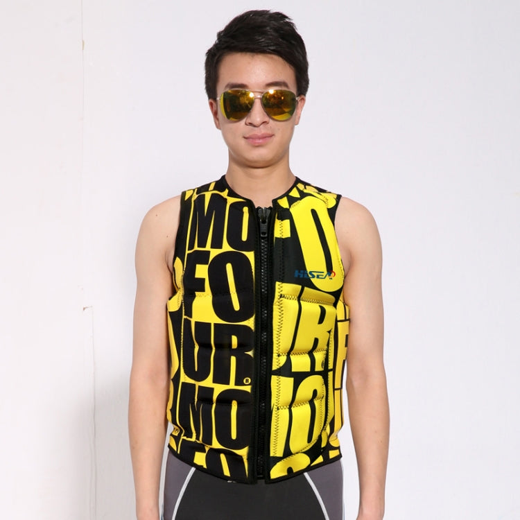 HiSEA L001 Letter Printing Super Elastic Buoyancy Surf Vest Professional Life Jacket