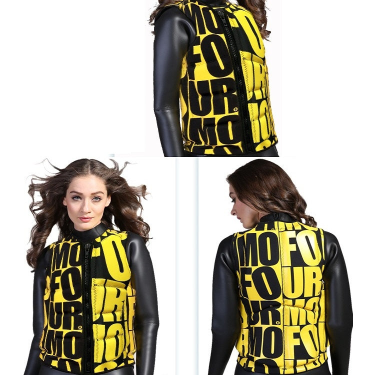 HiSEA L001 Letter Printing Super Elastic Buoyancy Surf Vest Professional Life Jacket