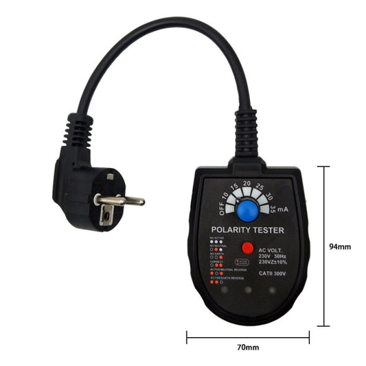 S2001 Socket Phase Detector Multi-Function Three-Phase Loop Socket Circuit Leakage Detector, EU Plug, S2001