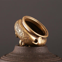 Antique Brass Bronze Tripod Censer Furnace Home Decoration, Brass