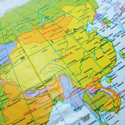 30cm Inflatable Globe World Earth Ocean Map Ball Geography Learning Educational Beach Ball Kids Toy home OfficeDecoration, Inflatable Globe Map Ball