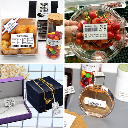 Thermal Label Paper Self-Adhesive Paper Fixed Asset Food Clothing Tag Price Tag for NIIMBOT B11 / B3S, 30x20mm 320 Sheets, 30x30mm 230 Sheets, 30x40mm 180 Sheets, 40x20mm 320 Sheets, 40x30mm 230 Sheets, 40x80mm 95 Sheets, 45x15mm 460 Sheets            ...