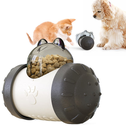 Pet Swing Bear Food Leakage Balance Car Toy Pet Supplies, Yellow White, Green White, Blue White, Black White, Pink  White