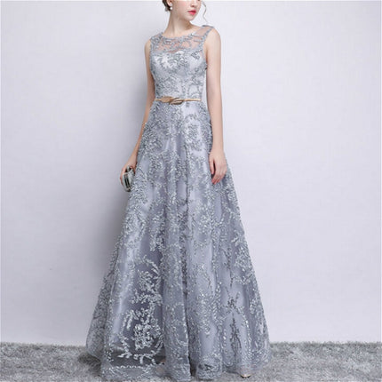 Banquet Lace Sleeveless  Long Party Formal Gown, XS, S, M, L, XL, XXL, XXXL