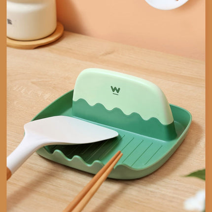 Pot Lid Rack Kitchen Countertop Finishing Storage Bracket Spatula Soup Spoon Chopsticks Rack, 4 PCS Orange, 4 PCS Green