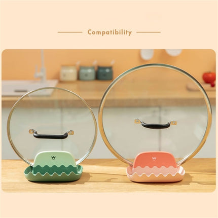 Pot Lid Rack Kitchen Countertop Finishing Storage Bracket Spatula Soup Spoon Chopsticks Rack, 4 PCS Orange, 4 PCS Green