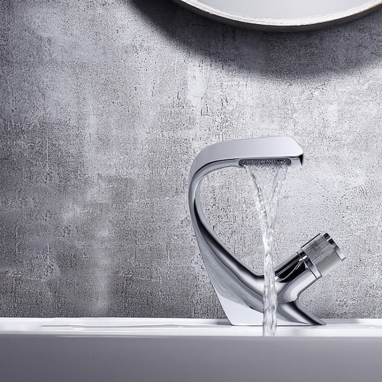 Basin Waterfall Type Hot & Cold Water All-Copper Faucet Bathroom Sanitary Ware