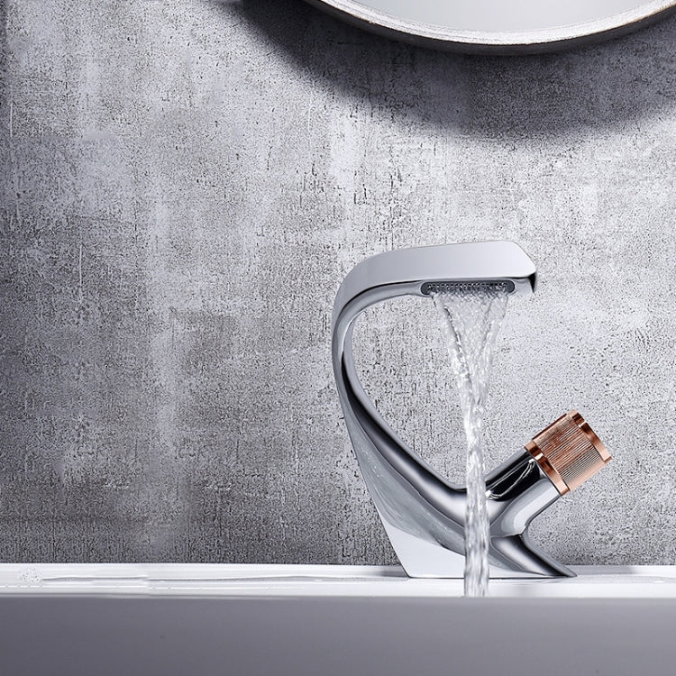 Basin Waterfall Type Hot & Cold Water All-Copper Faucet Bathroom Sanitary Ware
