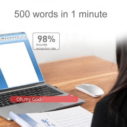 M103 1600DPI 5 Keys 2.4G Wireless Mouse Charging Ai Intelligent Voice Office Mouse, Support 28 Languages