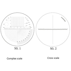 8 LED Lights 3 Groups Of Optical Glass HD With Scale 10 Times Magnifying Glass, Complex Scale Board, Cross Scale Board