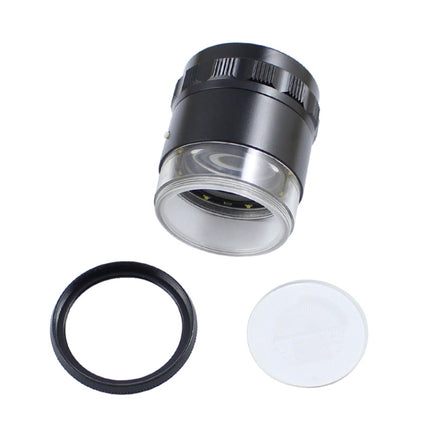 8 LED Lights 3 Groups Of Optical Glass HD With Scale 10 Times Magnifying Glass, Complex Scale Board, Cross Scale Board