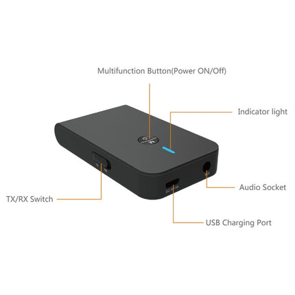 BT-6 2 In 1 Receiver & Transmitter Bluetooth 5.0 Audio Adapter, BT-6