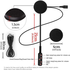 MH01 Bluetooth 5.0 Helmet Headset Auto Answer/Stereo Effect Bluetooth Headset, MH01