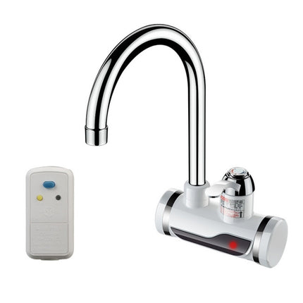 Kitchen Instant Electric Hot Water Faucet Hot & Cold Water Heater EU Plug, Lamp Display Lower Water Inlet, Lamp Display Side Water Inlet, Lamp Display Leakage Protection Lower Water Inlet, Lamp Shows Leakage Protection Side Water Inlet�����������������...