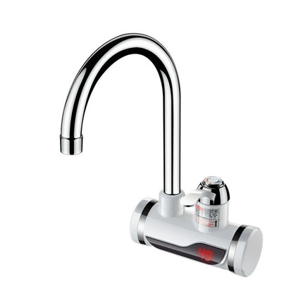Kitchen Instant Electric Hot Water Faucet Hot & Cold Water Heater EU Plug, Lamp Display Lower Water Inlet, Lamp Display Side Water Inlet, Lamp Display Leakage Protection Lower Water Inlet, Lamp Shows Leakage Protection Side Water Inlet�����������������...