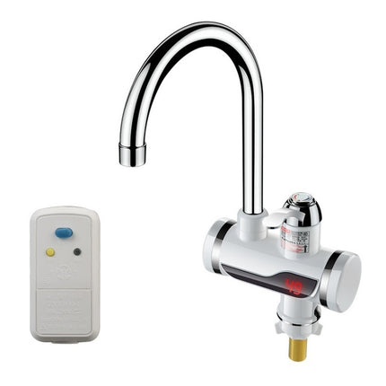 Kitchen Instant Electric Hot Water Faucet Hot & Cold Water Heater EU Plug, Lamp Display Lower Water Inlet, Lamp Display Side Water Inlet, Lamp Display Leakage Protection Lower Water Inlet, Lamp Shows Leakage Protection Side Water Inlet�����������������...