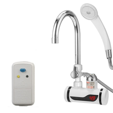 Kitchen Instant Electric Hot Water Faucet Hot & Cold Water Heater EU Plug, Lamp Display Lower Water Inlet, Lamp Display Side Water Inlet, Lamp Display Leakage Protection Lower Water Inlet, Lamp Shows Leakage Protection Side Water Inlet�����������������...