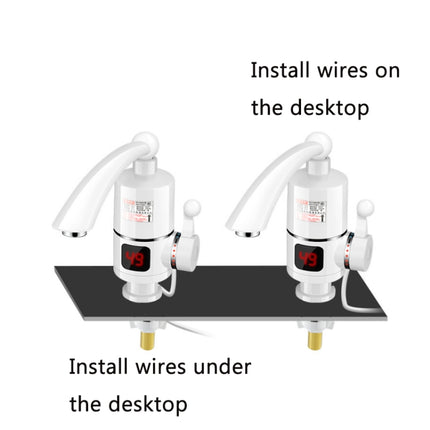 Digital Display Electric Heating Faucet Instant Hot Water Heater EU Plug, Digital Display Horizontal Tube, Digital Display Elbow, Digital Horizontal Tube With Leakage Protection, Digital Elbow With Leakage Protection, Lamp Display Elbow                ...