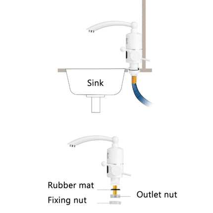 Digital Display Electric Heating Faucet Instant Hot Water Heater EU Plug, Digital Display Horizontal Tube, Digital Display Elbow, Digital Horizontal Tube With Leakage Protection, Digital Elbow With Leakage Protection, Lamp Display Elbow                ...
