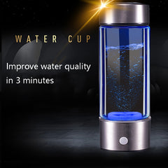 Portable Health Hydrogen-Rich Water Cup High-Concentration Negative Ion Electrolysis Generator, 450ml