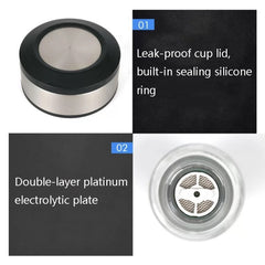 Portable Health Hydrogen-Rich Water Cup High-Concentration Negative Ion Electrolysis Generator, 450ml