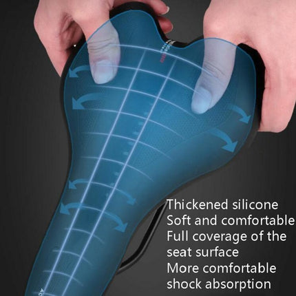 Silicone Bicycle Seat GEL Mountain Bike Saddle Bicycle Seat Saddle, Black Red, Black Yellow, Black Blue