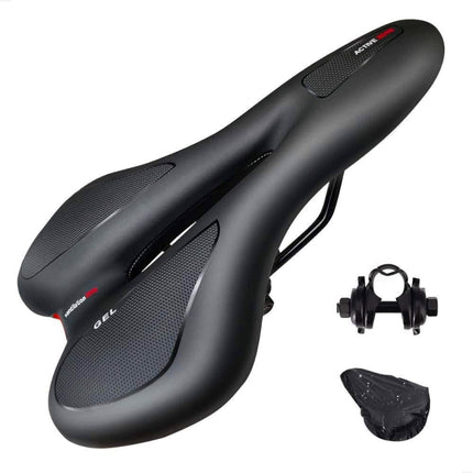 Silicone Bicycle Seat GEL Mountain Bike Saddle Bicycle Seat Saddle, Black Red, Black Yellow, Black Blue