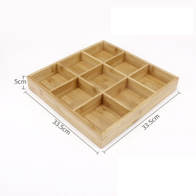 Hot Pot Bamboo Plate Compartmental Platter Vegetable Wood Tray Set, Large Nine Grid Plate, Six Grid Plate, Large Four Grid Bamboo Plate, Medium Four Grid Bamboo Plate, Small Four Grid Bamboo Plate, Three Grid Bamboo Plate, Two Grid Plate               ...