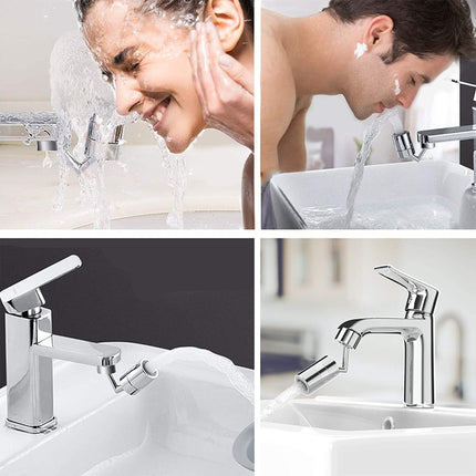 720-Degree Universal Rotating Faucet Anti-Splash Spout Filter Dual-Function Faucet, Three Sections, Two Sections