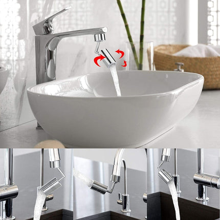 720-Degree Universal Rotating Faucet Anti-Splash Spout Filter Dual-Function Faucet, Three Sections, Two Sections