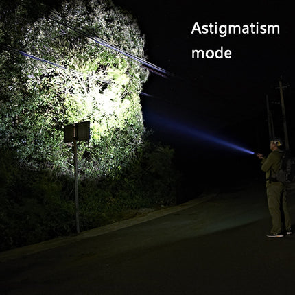 Telescopic Zoom Strong Light Flashlight Strong Magnetic Rechargeable LED Flashlight, Silver Head (No Battery, No Charger), Black Head (No Battery, No Charger), Silver Head (With Battery, EU Plug Charger), Black Head (With Battery, EU Plug Charger)