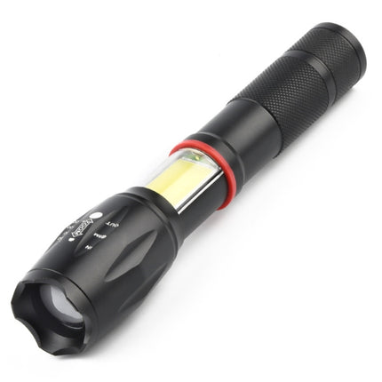 Telescopic Zoom Strong Light Flashlight Strong Magnetic Rechargeable LED Flashlight, Silver Head (No Battery, No Charger), Black Head (No Battery, No Charger), Silver Head (With Battery, EU Plug Charger), Black Head (With Battery, EU Plug Charger)