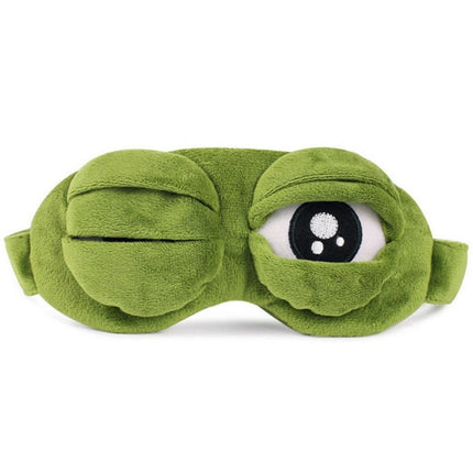 Cute Eyes Plush3D Frog Shade Cover Sleeping Rest Travel Eye Mask with Ice Bag