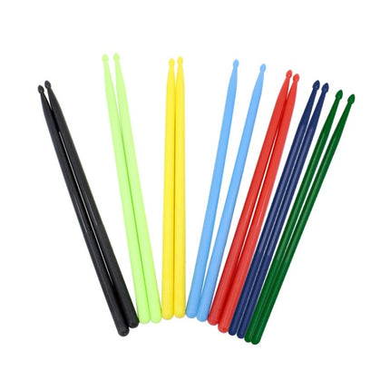 2 PCS Drumsticks Drum Kits Accessories Nylon Drumsticks, Yellow, Light Blue, Black, Light Green, Red, Navy Blue, Dark Green
