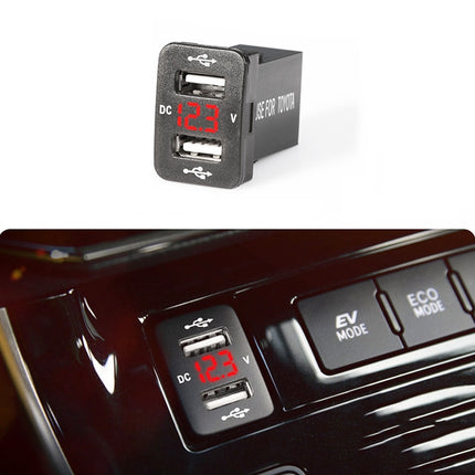 Car Charger Original Hole Non-Destructive Modification Of Dual Usb Car Charger With Line Suitable For Toyota, FTWU Red Light, FTWU Green Light, FTWU Blue Light, FTWUX Red Light, FTWUX Green Light, FTWUX Blue Light