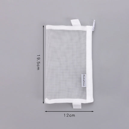 Nylon Simple Transparent Mesh Pencil Case Office School Supplies, Big Black, Big White, Big Grey, Small Black, Small White, Small Grey