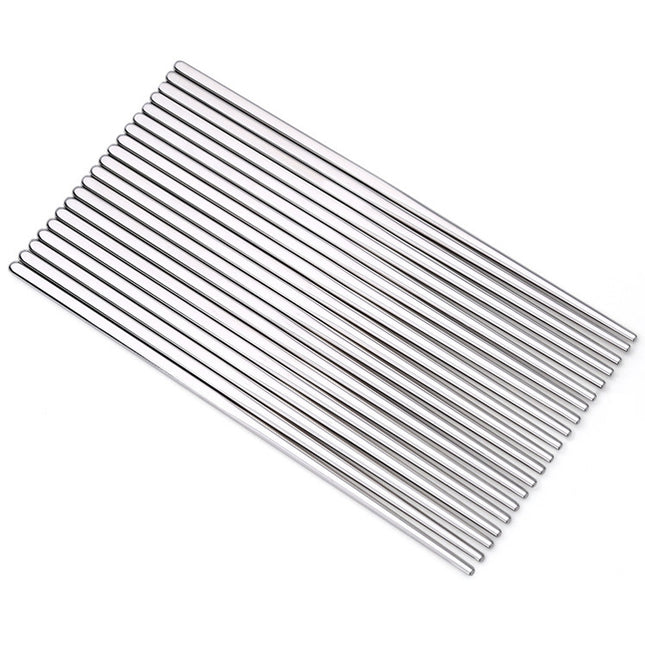 1 Pairs 304 Stainless Steel Chopsticks Non-Slip Tableware Adult Chopsticks, 18.5cm, 22.7cm