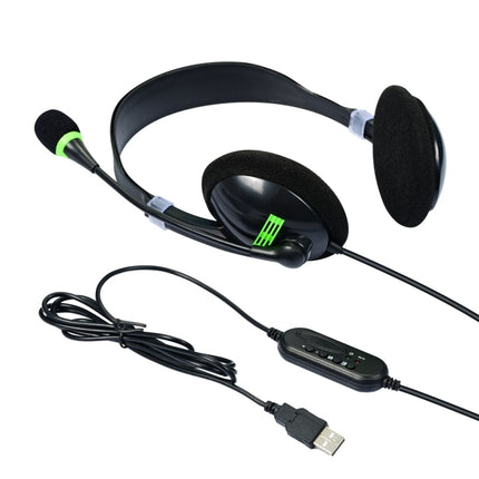 Computer USB Interface Headphone Aviation Headset with Microphone