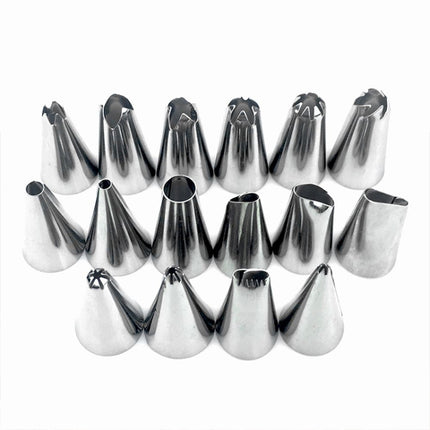 2 Sets Reusable Silicone Pastry Bag Cake Decorating Tools with 16 Nozzles Tips