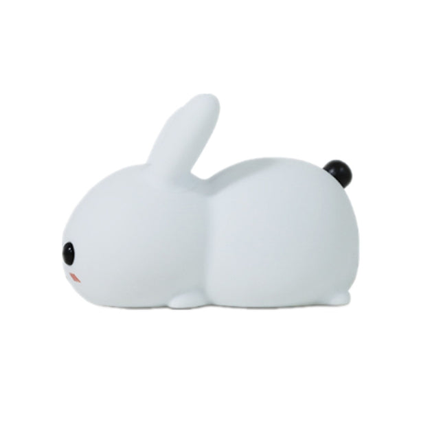 Silicone Rabbit LED Night Light USB Charging Dual-Tone Light Pat Light