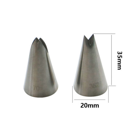 13pcs / Set Pastry Nozzles Coupler Icing Piping Tips Sets Stainless Steel Rose Cream Bakeware, 13 PCS/Set