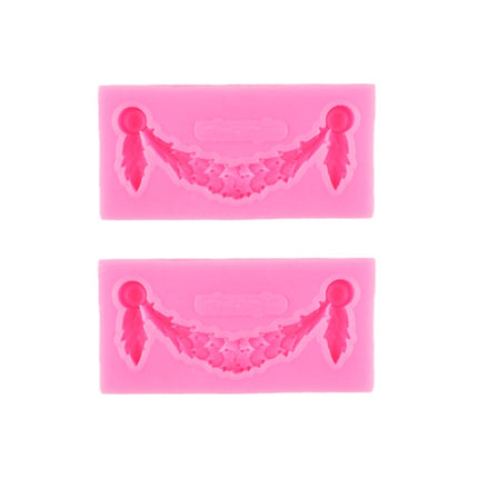 2 PCS Fondant Cake Silicone Mold Hollow Embossed Border Frame Retro Photo Frame Mould
